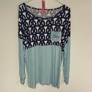 Simply southern blue shirt